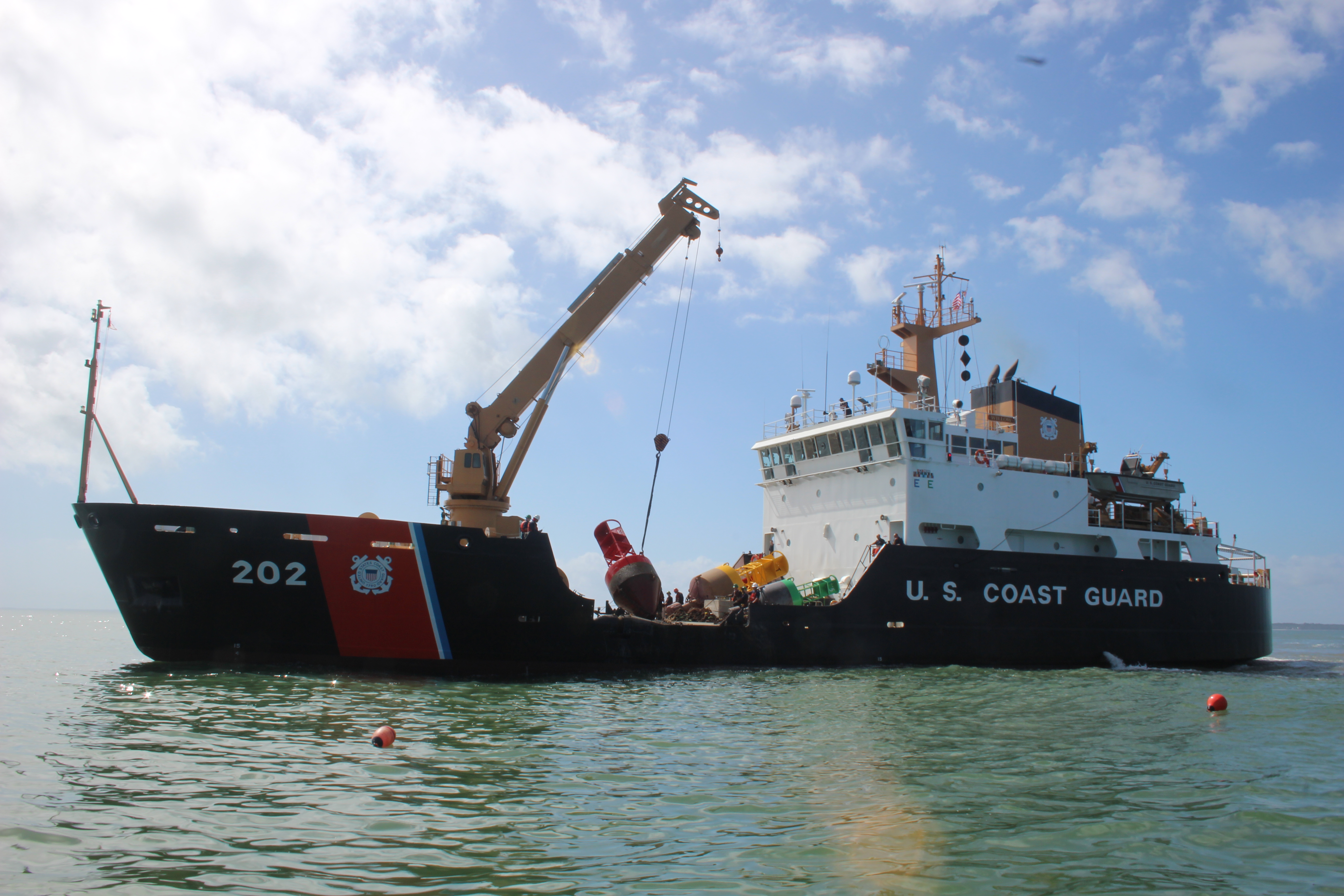 WILLOW working buoy in Charleston Harbor